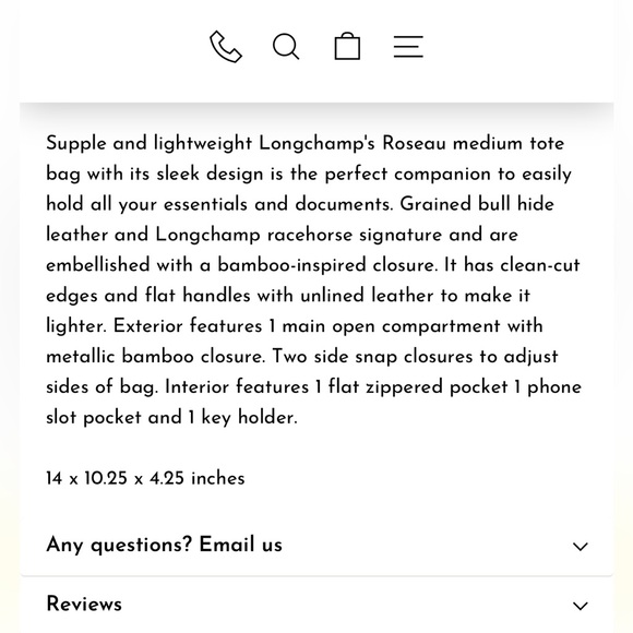 Longchamp Roseau medium pebbled leather shoulderbag tote in grey - Picture 11 of 11